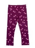 Girl Cotton Leggings - Maroon Floral (2-12) $3.25 Per piece GB700