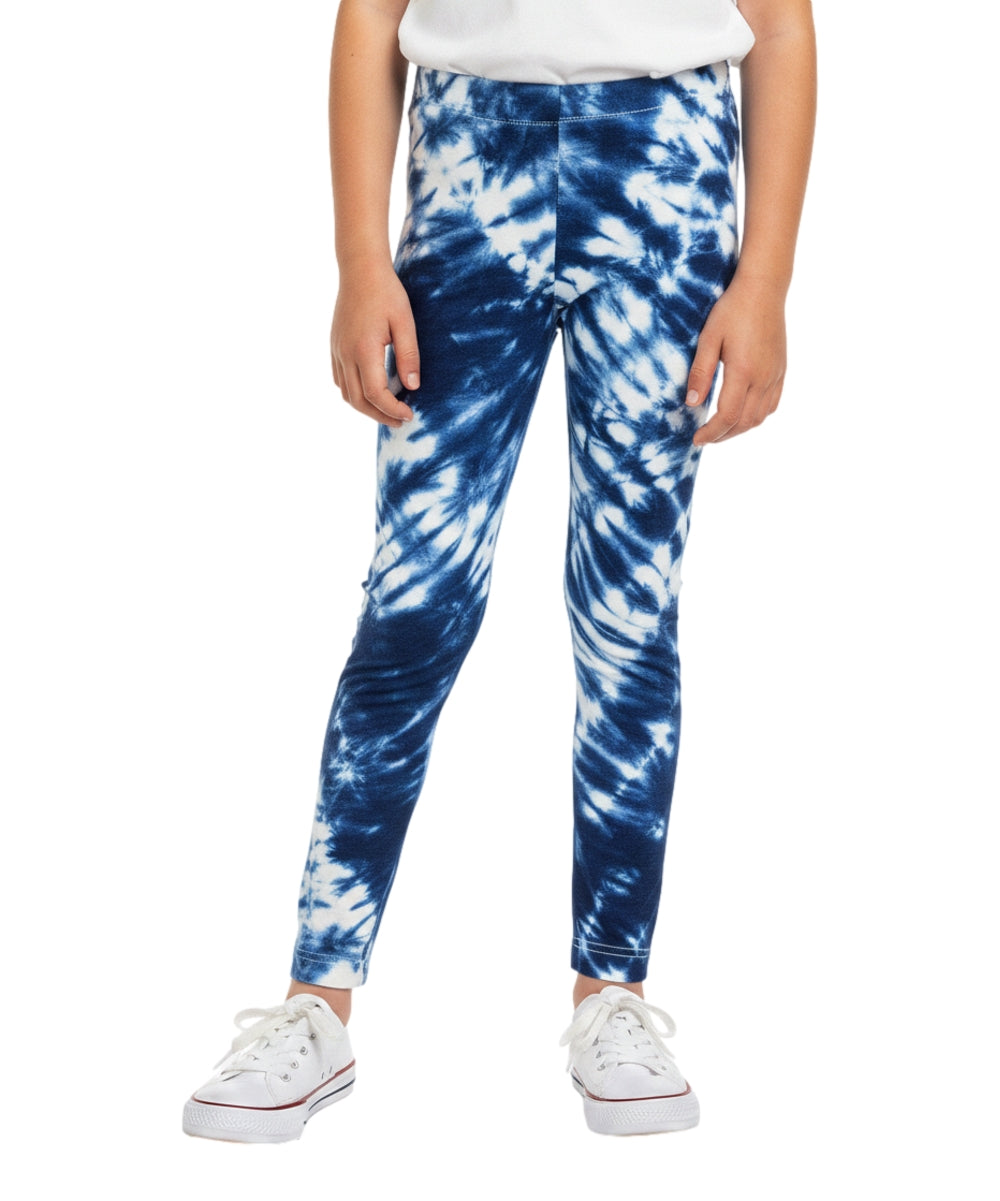 Girl Cotton Leggings - Tie dye Blue (2-12) $3.25 Per piece GB700