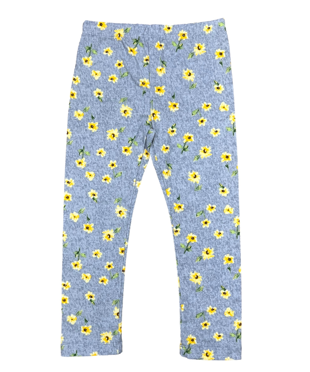 Girl Cotton Leggings - Yellow Daisy (2-12) $3.25 Per piece GB700