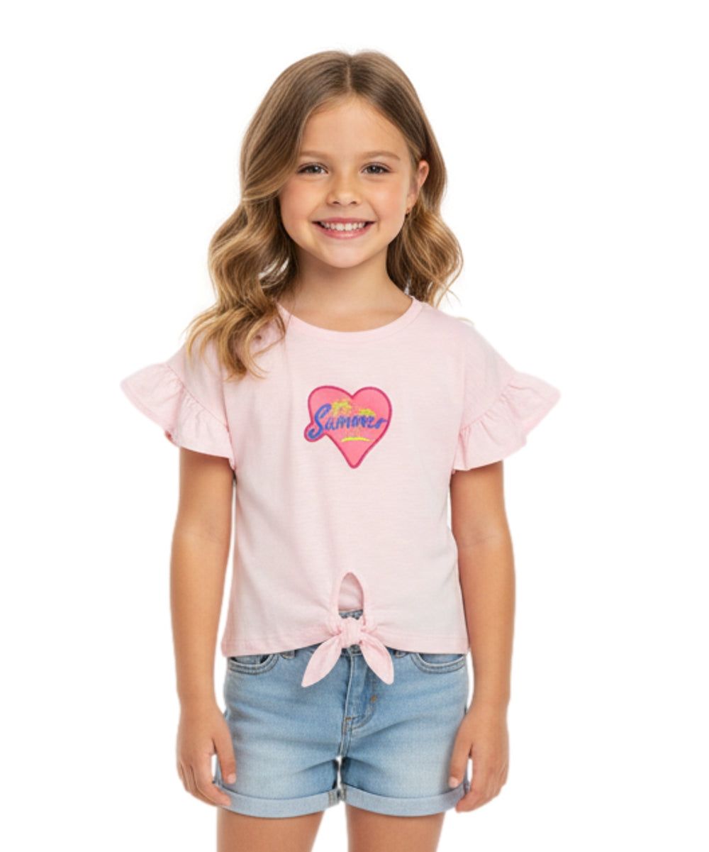 Girl Summer Heart Top - Blush  2-12 (6 Pack)  $3.00 per piece BG721