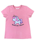 Unik Girl Sparkle Like a Unicorn Cotton Top Size 2-12 ( pack of 6)  $3.50 per piece. GB740
