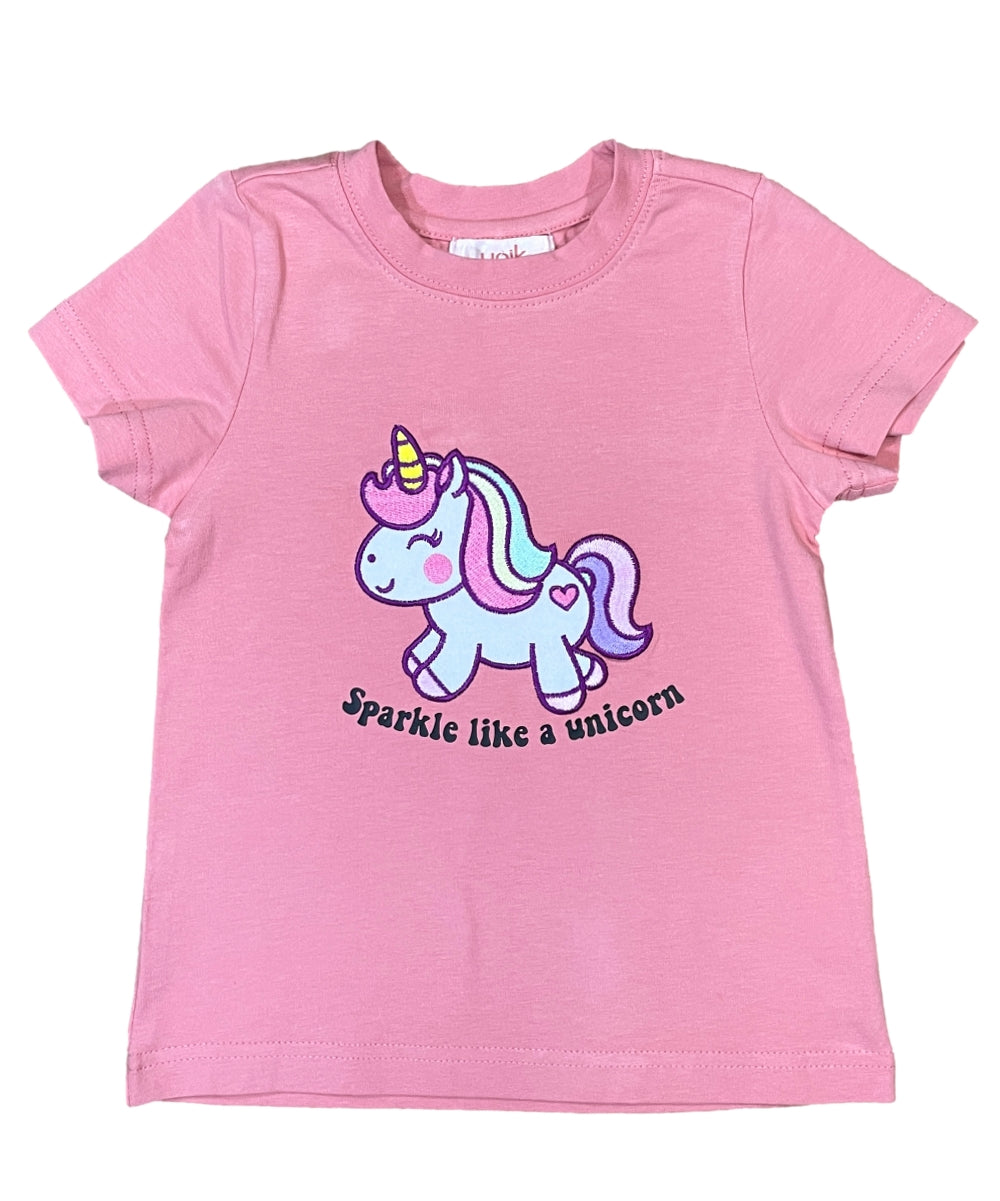 Unik Girl Sparkle Like a Unicorn Cotton Top Size 2-12 ( pack of 6)  $3.50 per piece. GB740