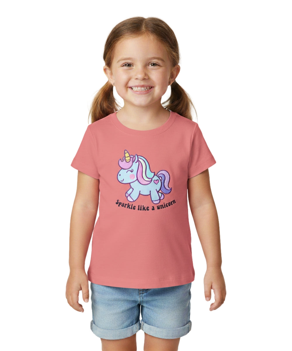 Unik Girl Sparkle Like a Unicorn Cotton Top Size 2-12 ( pack of 6)  $3.50 per piece. GB740