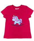 Girl Sparkle Like a Unicorn Cotton Top - Red Size 2-12 (6 Pack)  $3.50 per piece. GB740