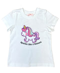 Girl Sparkle Like a Unicorn Cotton Top - White Size 2-12 (6 Pack)  $3.50 per piece. GB740