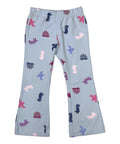 Girl Flare Cotton Leggings - Aqua Dino  (2-12) $4.00 Per piece GB800