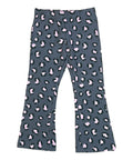 Girl Flare Cotton Leggings - Grey Leopard  (2-12) $4.00 Per piece GB800