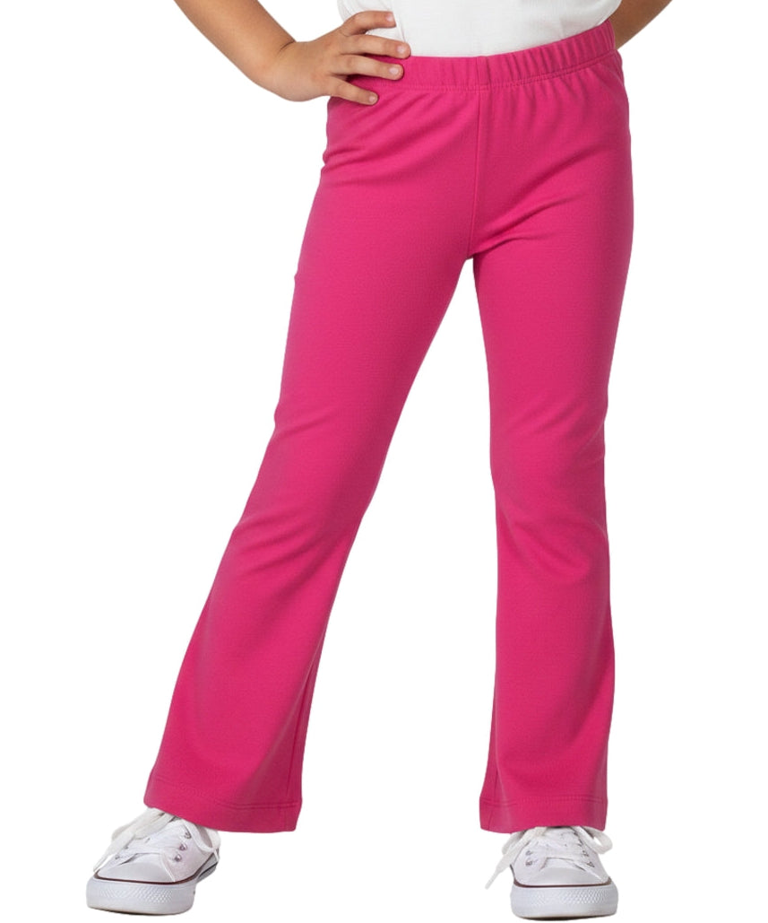 Girl Flare Cotton Leggings - Hot Pink  (2-12) $4.00 Per piece GB800