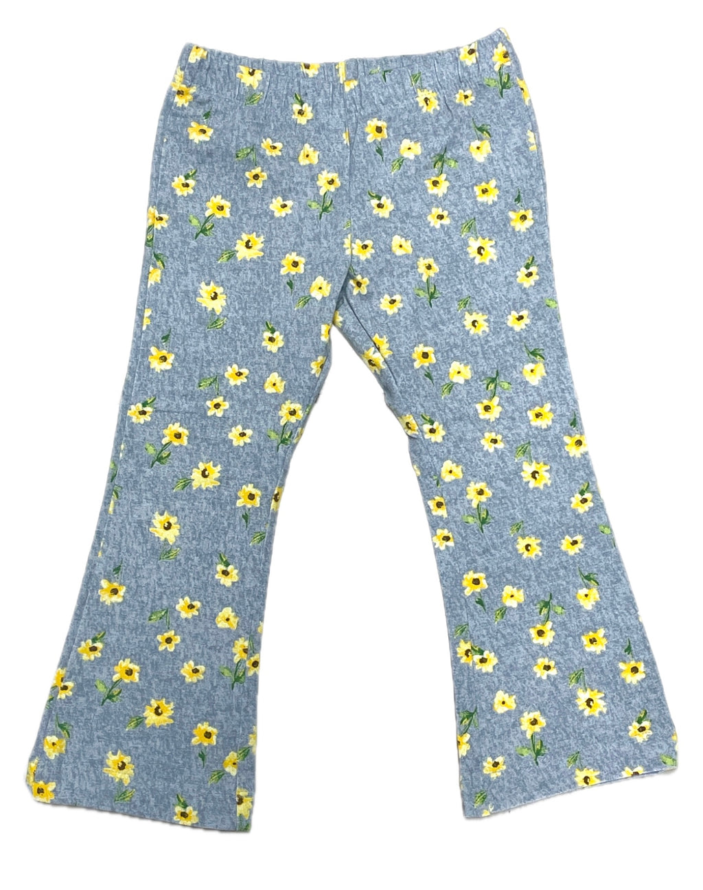 Girl Flare Cotton Leggings - Yellow Daisy  (2-12) $4.00 Per piece GB800