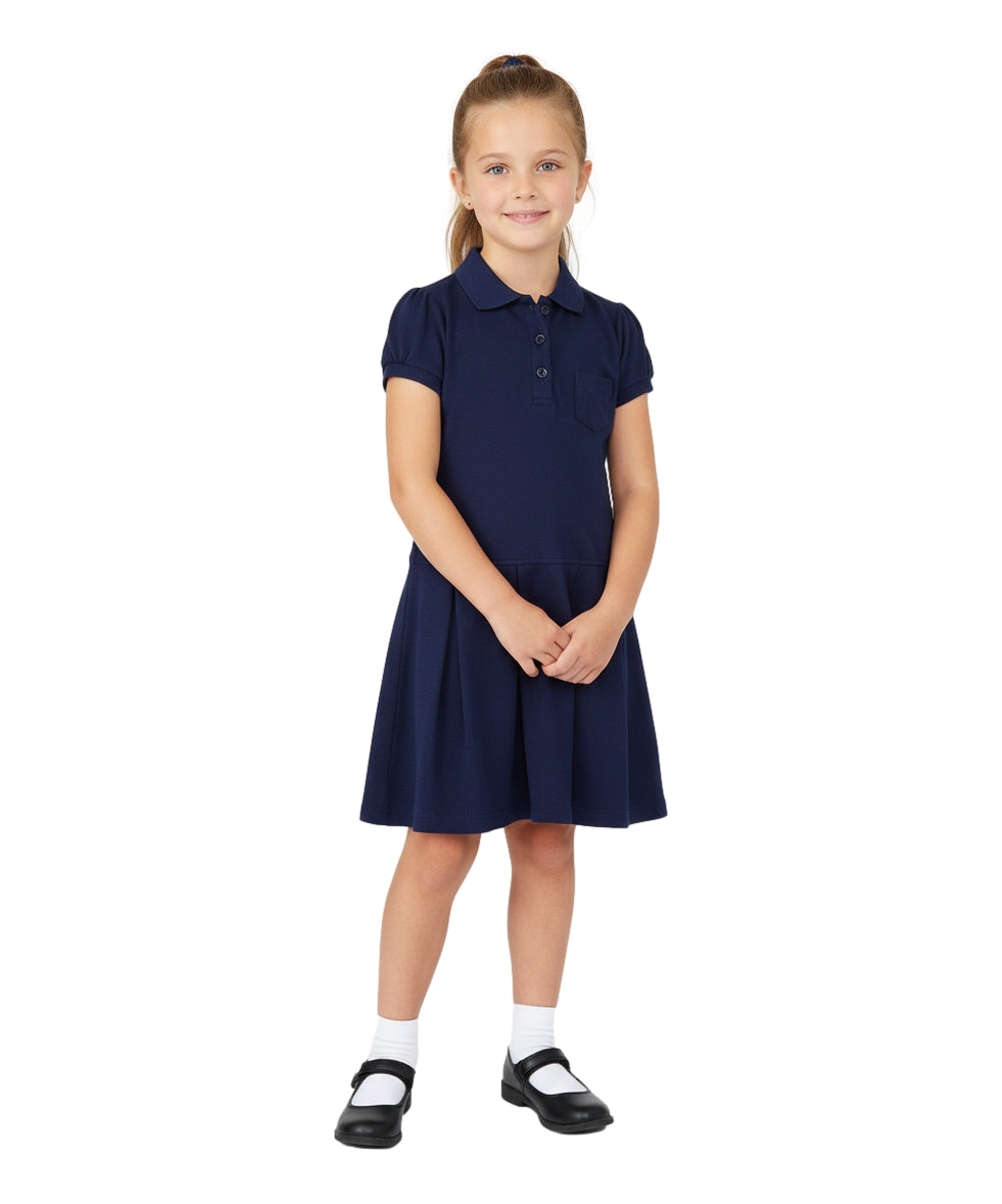 Girl Classic Polo Shirt Dress Navy (4/5-10) $8.25 Per Piece GDU08