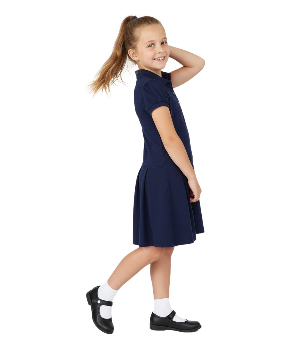 Girl Classic Polo Shirt Dress Navy (4/5-10) $8.25 Per Piece GDU08