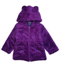 Girls Faux Fur Coat with Ear Hoodie - Purple (12m-24m) $9.00 (2-4) $10.00 (S-XL) $11.00 Per Piece. GJ22114
