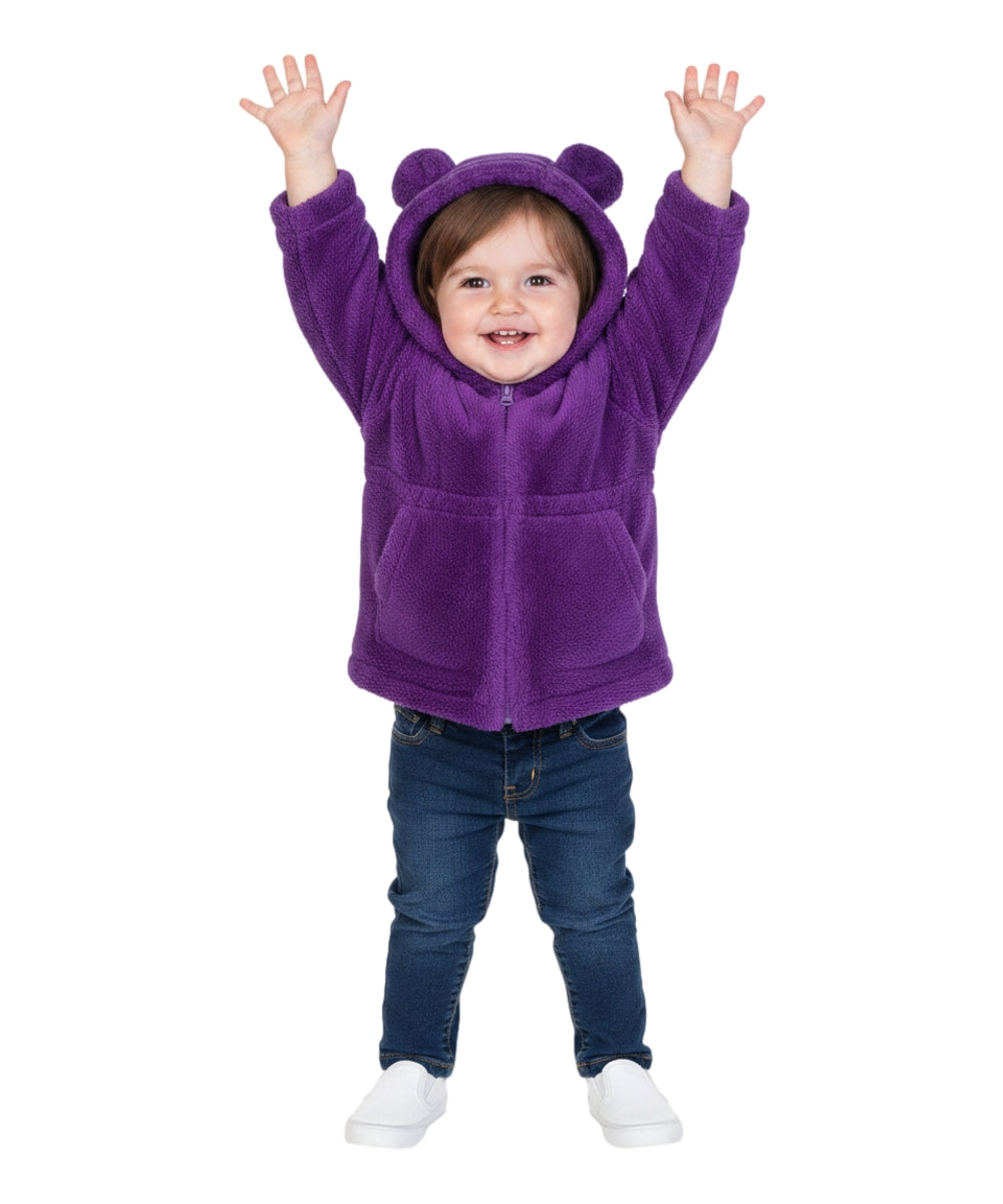 Girls Faux Fur Coat with Ear Hoodie - Purple (12m-24m) $9.00 (2-4) $10.00 (S-XL) $11.00 Per Piece. GJ22114