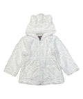 Girls Faux Fur Coat with Ear Hoodie - Snow (12m-24m) $9.00 (2-4) $10.00 (S-XL) $11.00 Per Piece. GJ22114