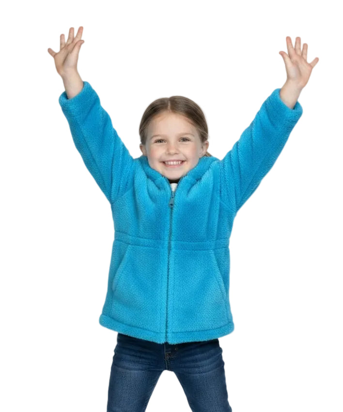 Girls Faux Fur Coat with Ear Hoodie - Teal (12m-24m) $9.00 (2-4) $10.00 (S-XL) $11.00 Per Piece. GJ22114