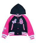 Girls  B Barbie Inspired Varsity Jacket Black  (2-4) $10 and (S-XL) $11 Per Piece. GJ24118