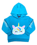 Girl Unicorn Pocket Pull Over Hoodie - Teal (2-4) $7.50 and (S-XL) $8.50 Per Piece GP401