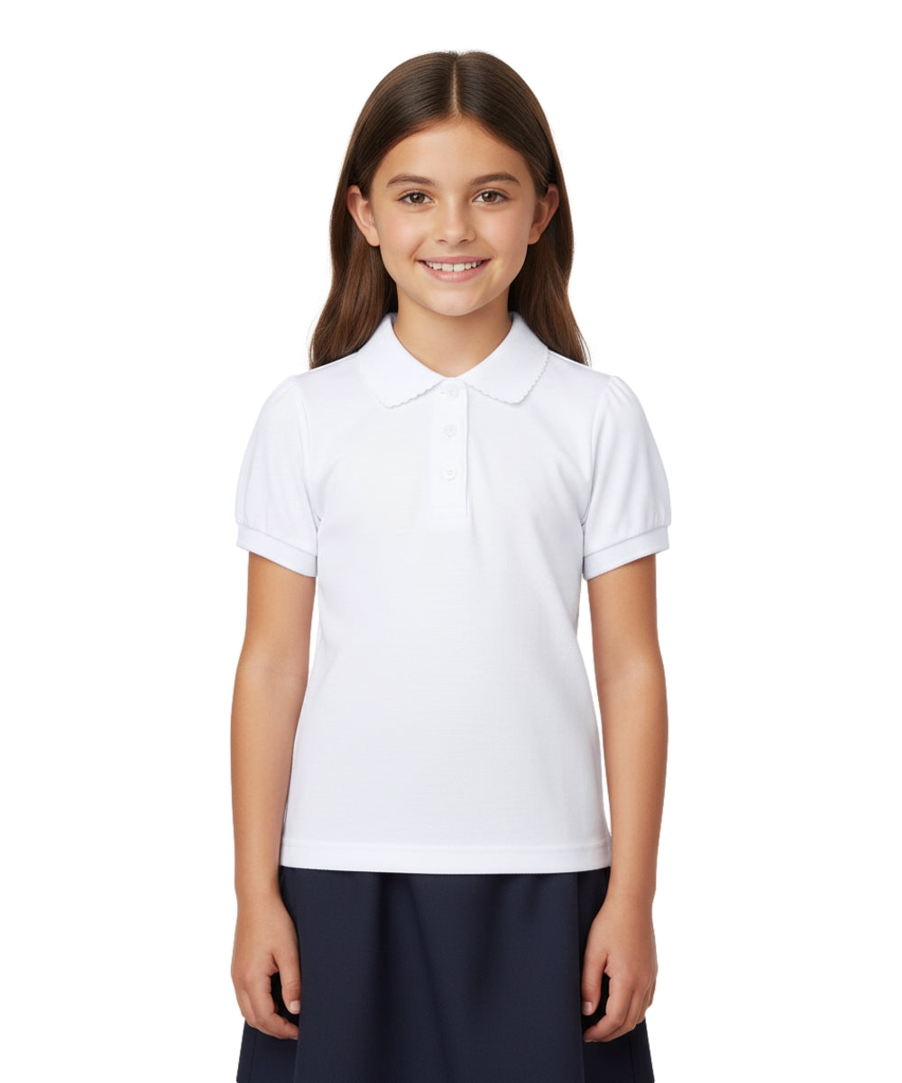 Girl's Uniform Polo Shirt 6 Pack White $5.5-$5.75 Per Piece