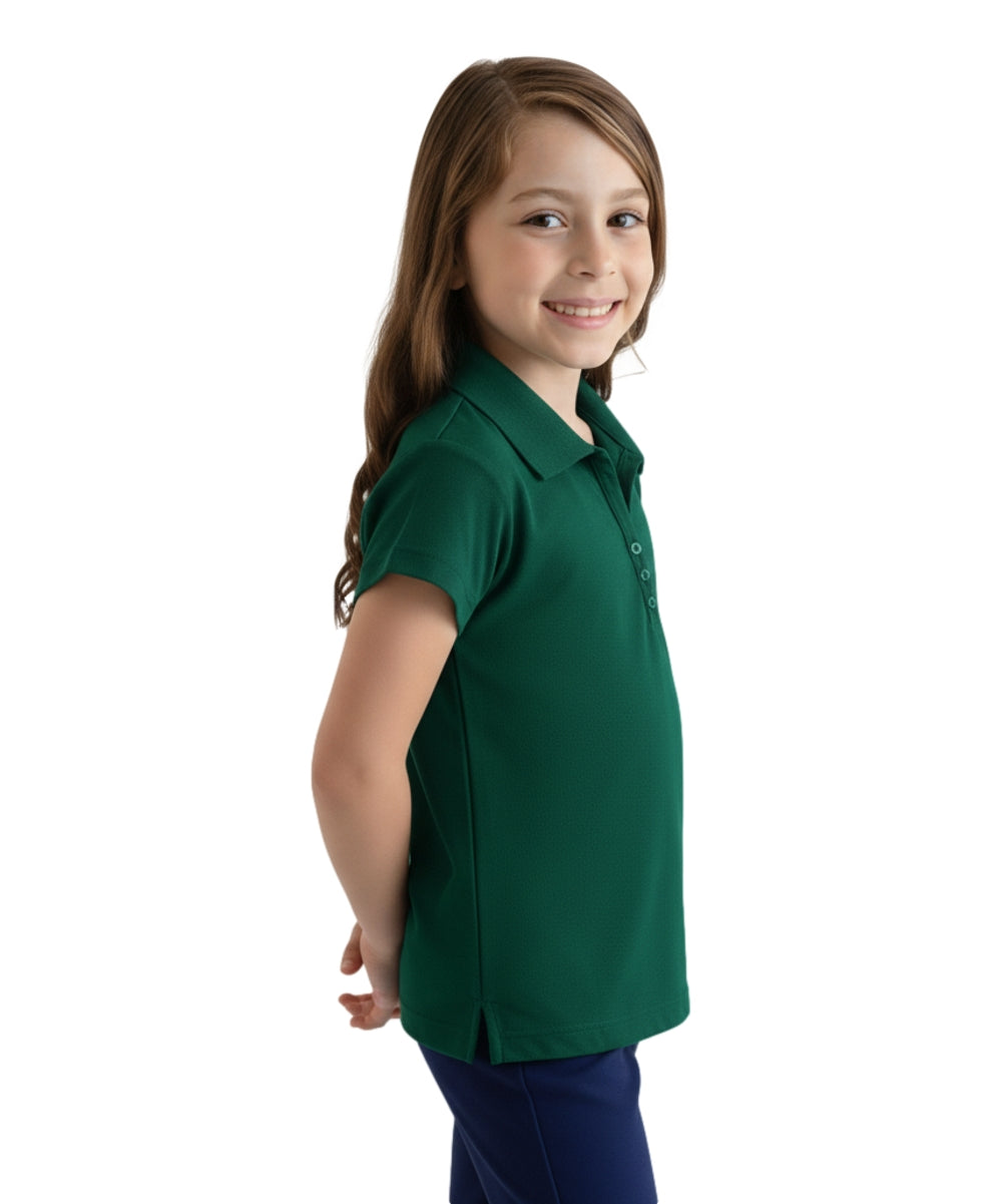 Girl's Uniform Triple Button Shirt (6 Pack) Hunter Green $5.50-$5.75 Per Piece GSU02