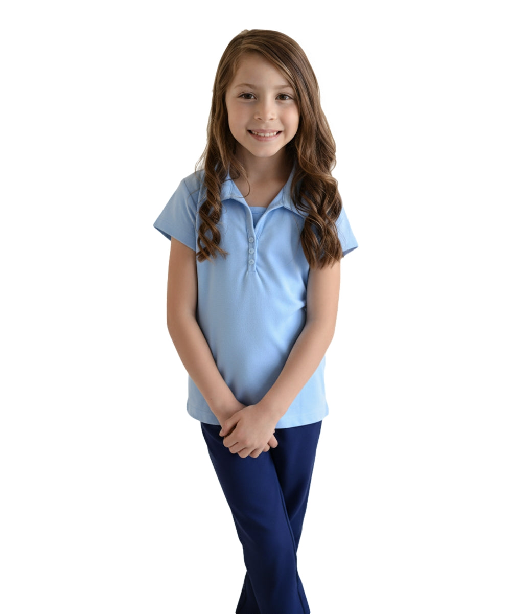 Girl's Uniform Triple Button Sky Blue $5.5-$5.75 Per Piece
