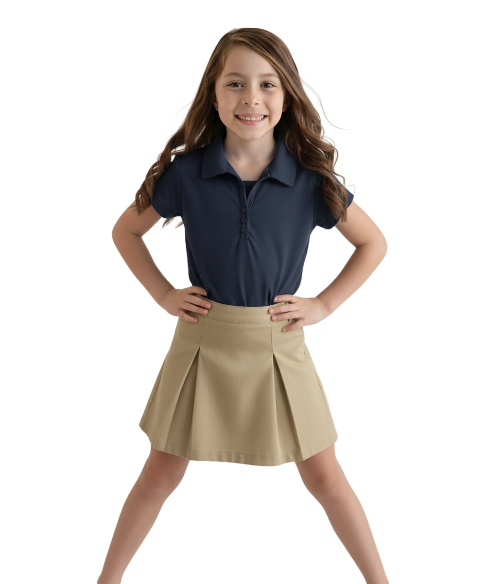 Girl's Uniform Triple Button Shirt (6 Pack) Navy $5.50-$5.75 Per Piece GSU02