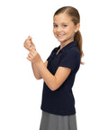 Girl's Uniform V-Neck Collar Shirt Navy $5.50-$5.75 Per Piece GSU03