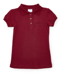 Girl's Burgundy Polo with Pocket Uniform Shirt $4.75-$5 Per Piece.  GSU05