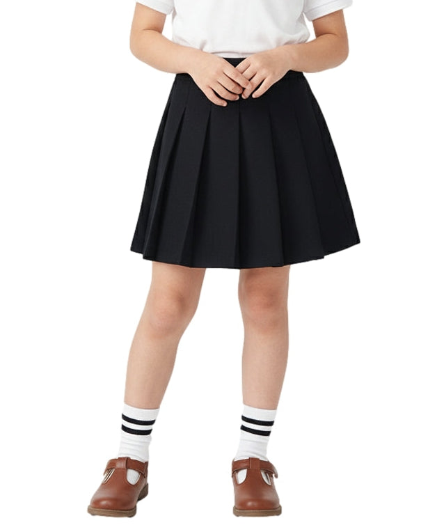 Girl Uniform Pleated Elastic Waist Skirt Navy, Khaki, Black, Hunter Green (4/5-16) $7.75 Per Piece GU07