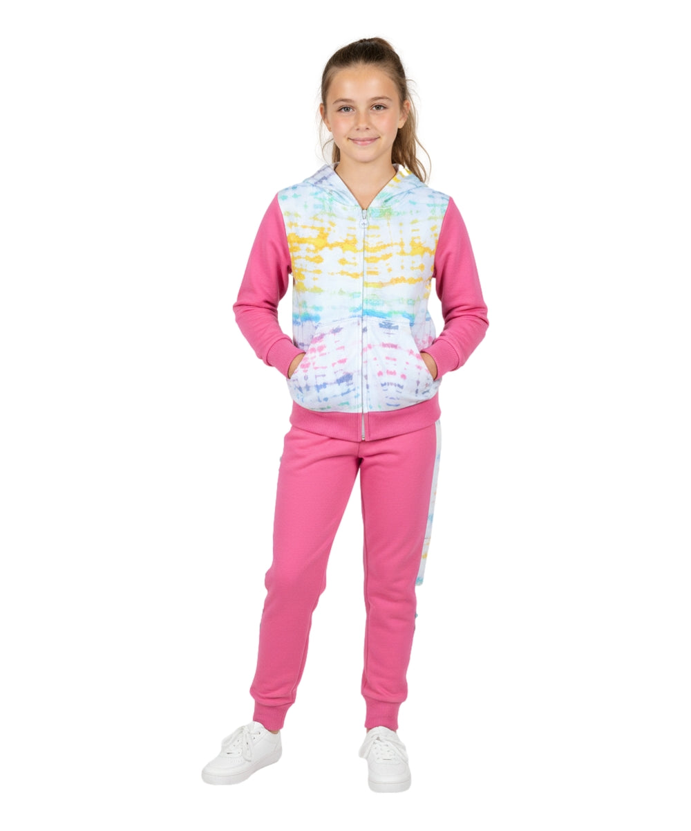 Girls Tie Dye Light Weight Tracksuit 12m-24m ($6) 2-4 ($6) 5-8 ($6) 10-14 ($6) Per GW2109