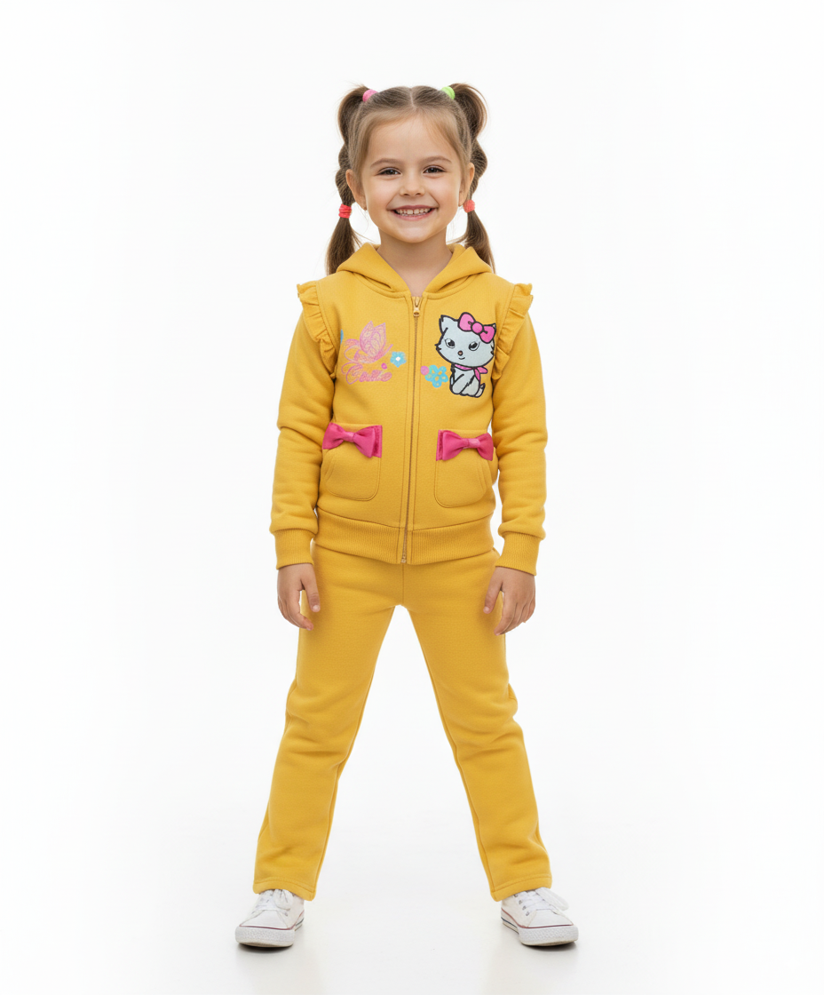 Girls Love Kitty  Sporty Tracksuit with 2 front pockets (5-8) $10 and (10-14) $11 per set