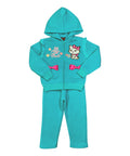 Girl Cutie Cat Fleece Tracksuit - Mint (5-8)  (10-14) $10.00 Per Set. GW2319