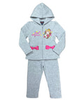 Girl Little Princess Fleece Tracksuit - L. Grey  (2-4) (5-8)  $10.00 Per Set. GW2421
