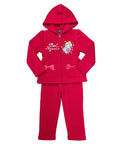 Girl Little Princess Fleece Tracksuit - Red   (5-8)  $10.00 Per Set. GW2421