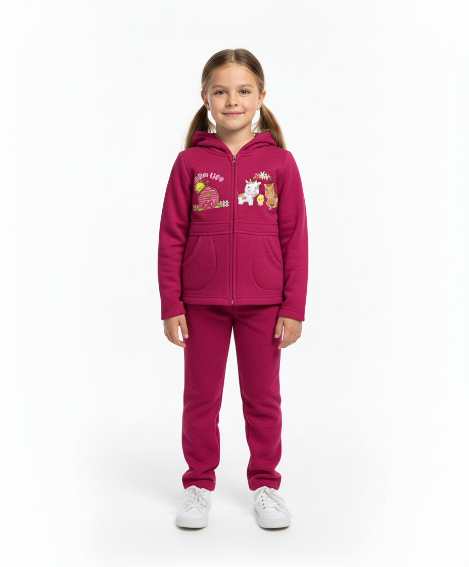 Girls Farm Life Embroidered Fleece Sets   (2-4) $10 (5-8) 11 and (10-14) $12 per set GW2425