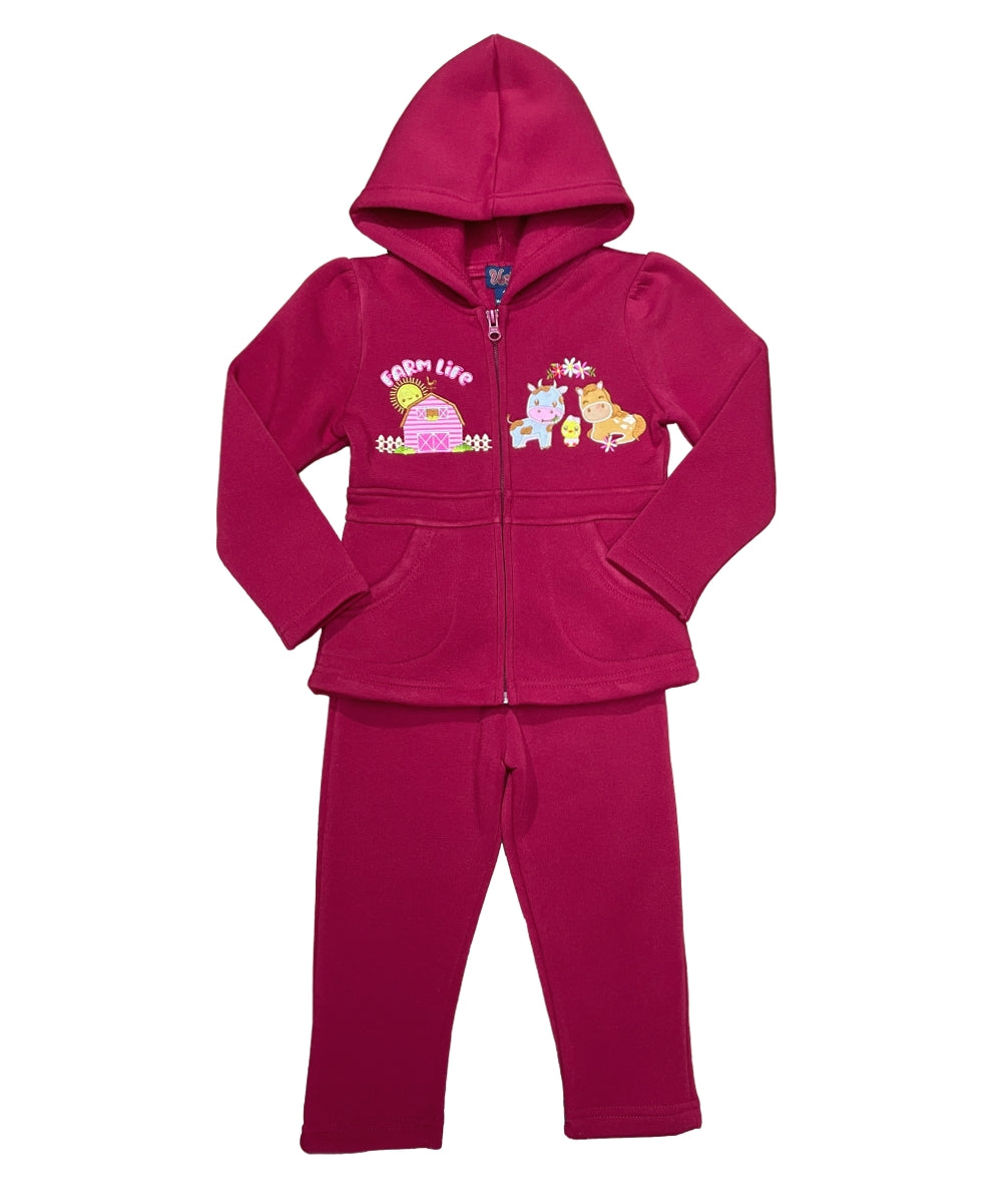 Girls Farm Life Embroidered Fleece Sets   (2-4) $10 (5-8) 11 and (10-14) $12 per set GW2425