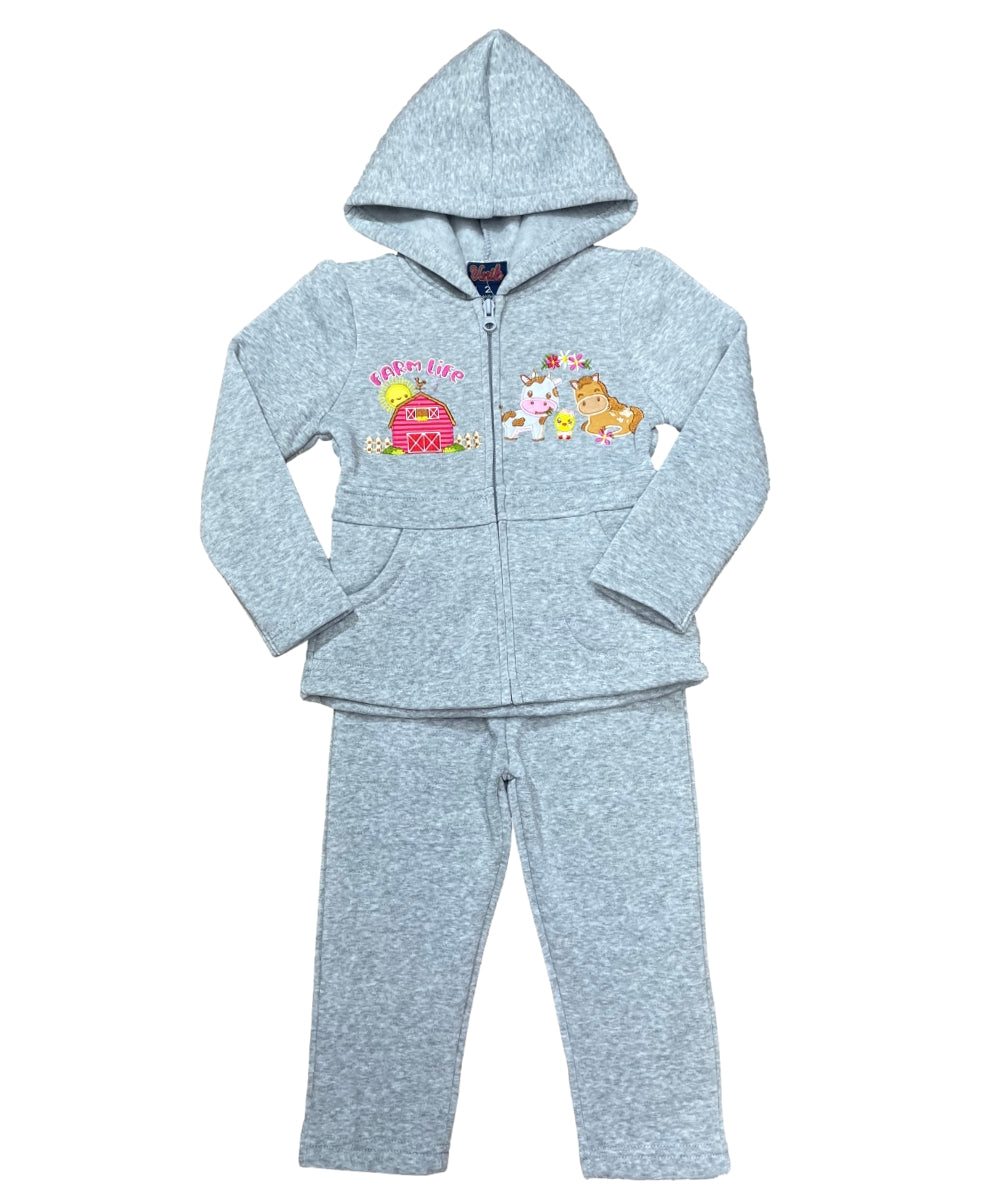 Girls Farm Life Embroidered Fleece Sets   (2-4) $10 (5-8) 11 and (10-14) $12 per set GW2425