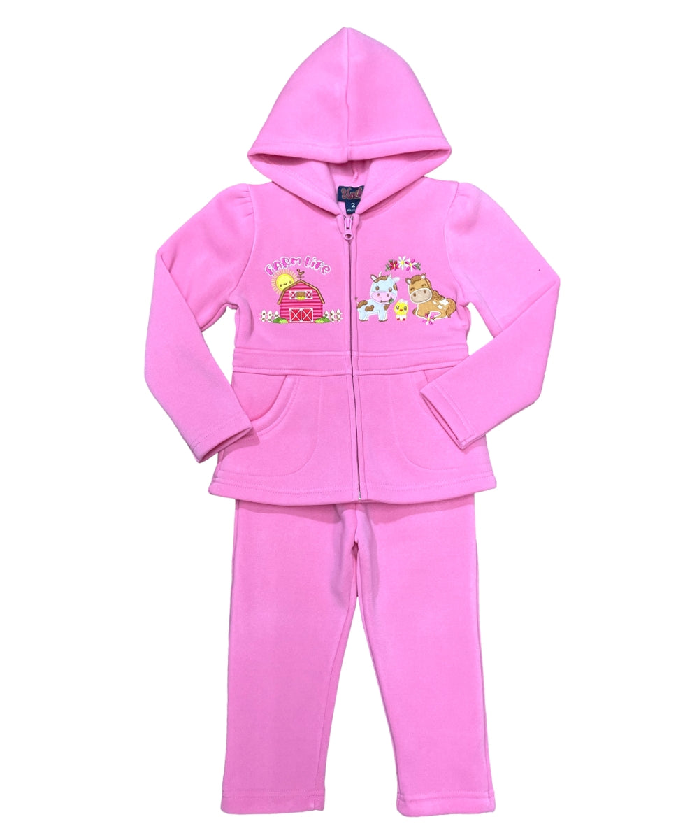 Girls Farm Life Embroidered Fleece Sets   (2-4) $10 (5-8) 11 and (10-14) $12 per set GW2425
