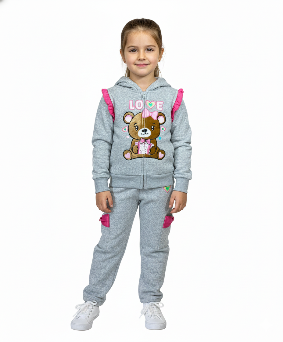 Girls Teddy Bear Love Fleece Tracksuit (2-4) $11 (5-8) $12 ( 10-14) $13 GW2570