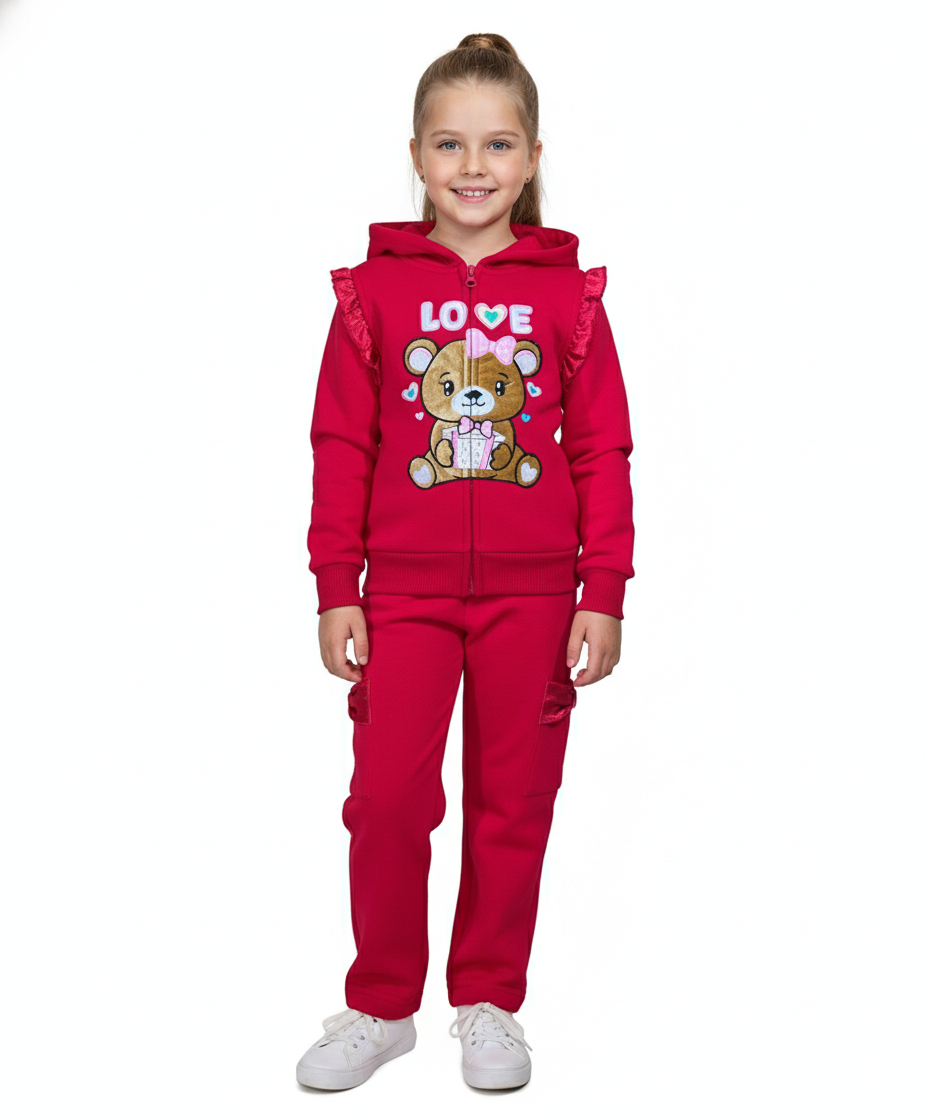 Girls Teddy Bear Love Fleece Tracksuit (2-4) $11 (5-8) $12 ( 10-14) $13 GW2570