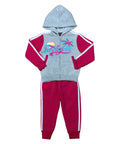 Girl Los Angeles Fleece Tracksuit - L. Grey  (12m-24m)$11.00 (2-4)$12.00 (5-8)$13.00 (10-14)$14.00 Per Set. GW2572