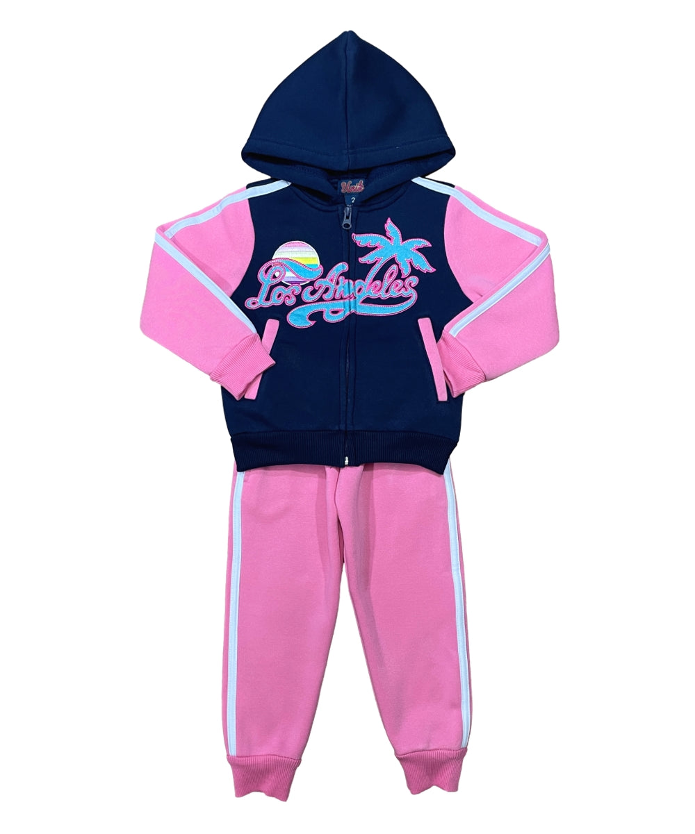 Girls Los Angeles Embroidered Tracksuit 12m-24m ($10) 2-4 ($11) 5-8 ($12) 10-14 ($13) Per GW2572
