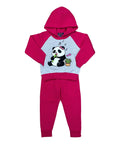 Girl Panda Fleece Tracksuit - Fuchsia  (12m-24m)$10.00 (2-4)$11.00 (5-8)$12.00  Per Set. GW2641