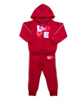 Girl Love Fleece Tracksuit - Red  (12m-24m)$11.00 (2-4)$12.00 (5-8)$13.00 (10-14) $14.00 Per Set. GW2643