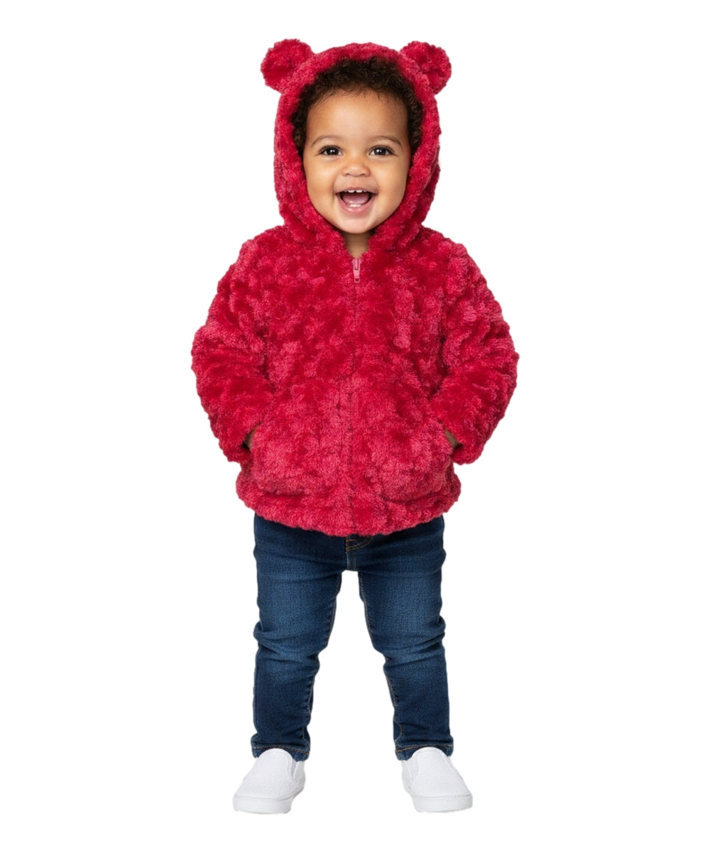 Girls Faux Fur Coat with Ear Hoodie - Lilac (12m-24m) $9.00 (2-4) $10.00 (S-XL) $11.00 Per Piece. GJ22114