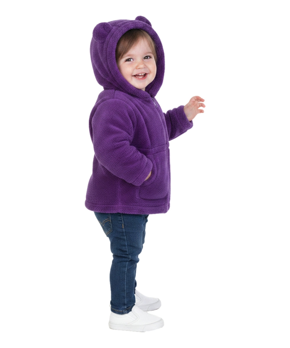 Girls Faux Fur Coat with Ear Hoodie - Purple (12m-24m) $9.00 (2-4) $10.00 (S-XL) $11.00 Per Piece. GJ22114