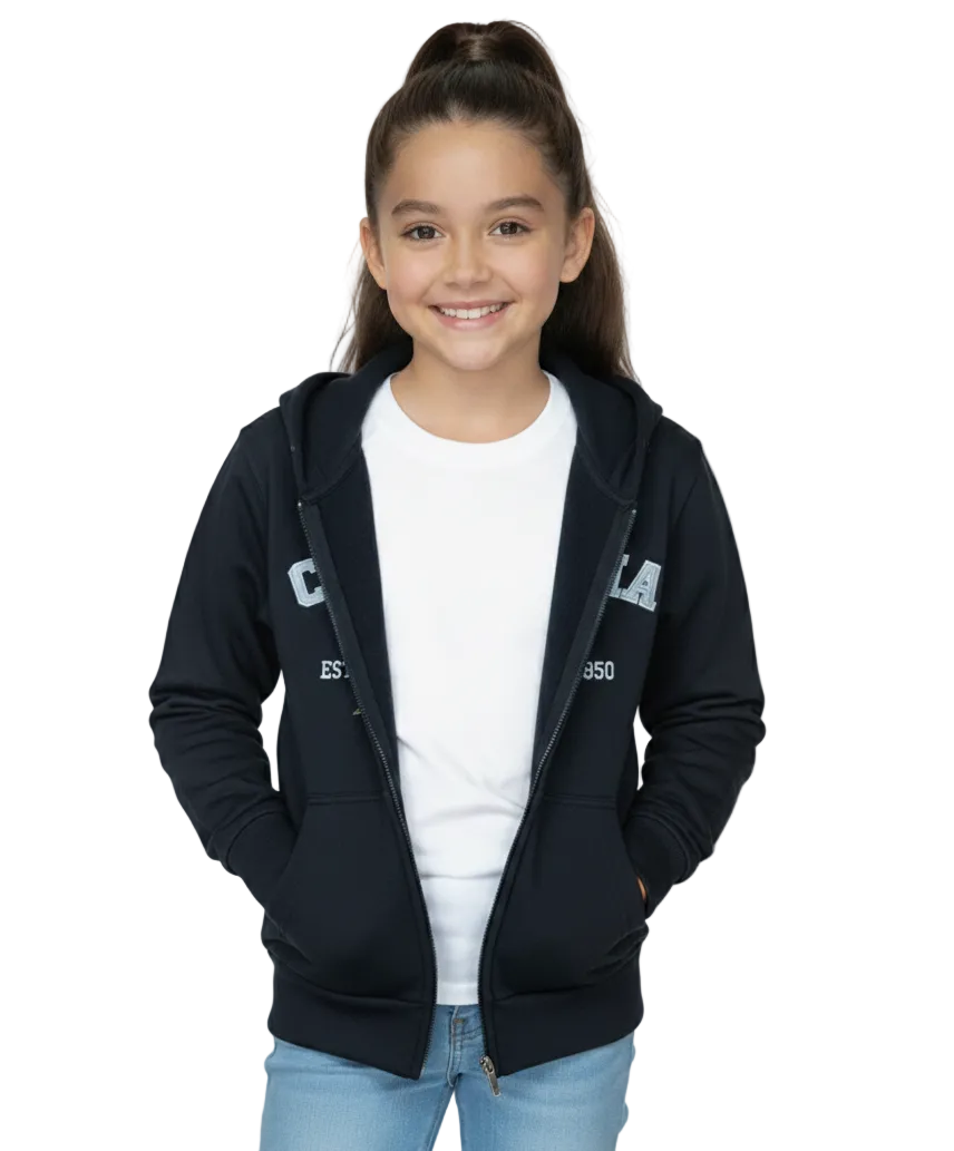 Kids California Zip Up Hoodie - Black 4 Pack (S-XL) $9.00 Per Piece. KBT65