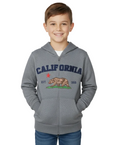 Kids California Zip Up Hoodie - D. Grey 4 Pack (S-XL) $9.00 Per Piece. KBT65