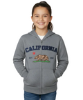 Kids California Zip Up Hoodie - D. Grey 4 Pack (S-XL) $9.00 Per Piece. KBT65