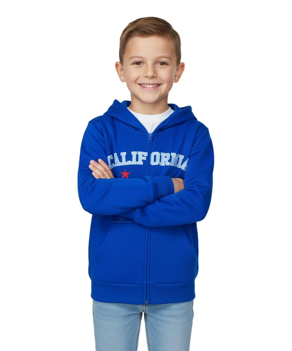 Kids California Zip Up Hoodie - Royal Blue 4 Pack (S-XL) $9.00 Per Piece. KBT65