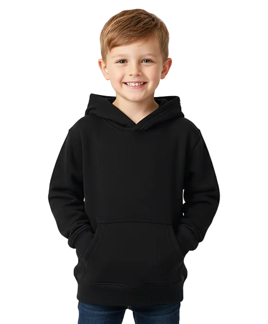 Fleece Classic Warm Pull Over Hoodie - Black  (2/3-16) $7.50 Per Piece KP101